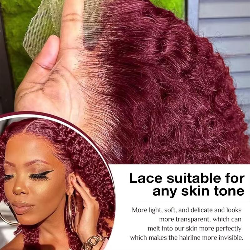 99j Deep Wave Lace Front Hair  - Eyelash Extension Natural Look review and price
