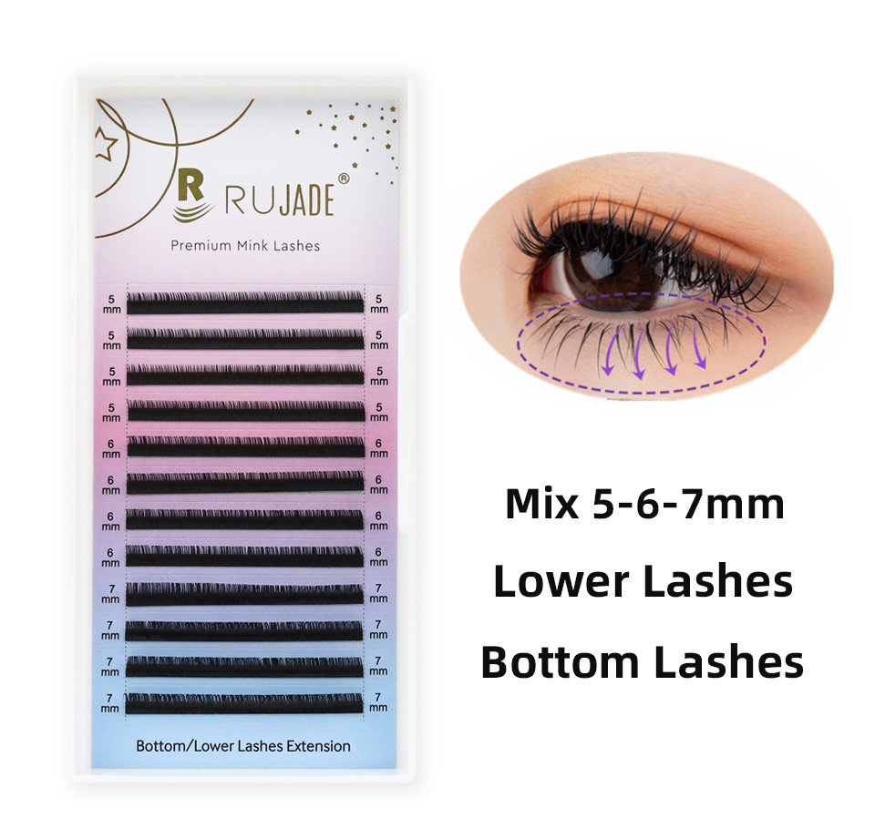 Lower Lashes Mix 5 6 7mm Botto - Eyelash Extension Human Hair review and price