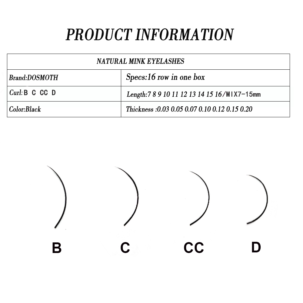 DOSMOTH 10 Boxes 16 Rows 7-16  - Eyelash Extension Human Hair review and price